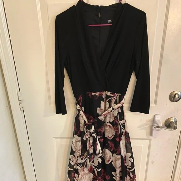 Chetta B Dresses | Chetta B Evening Gown Formal Maxi Dress A-Line Long Sleeve | Color: Black/Purple | Size: 6 | Peaceofmind881's Closet